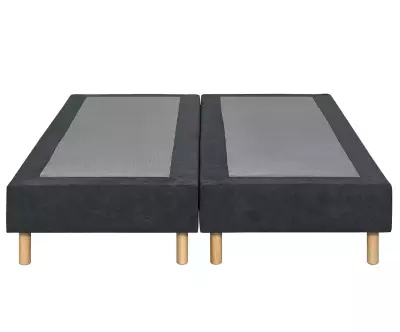 Ensemble sommiers tissu et bois bleu