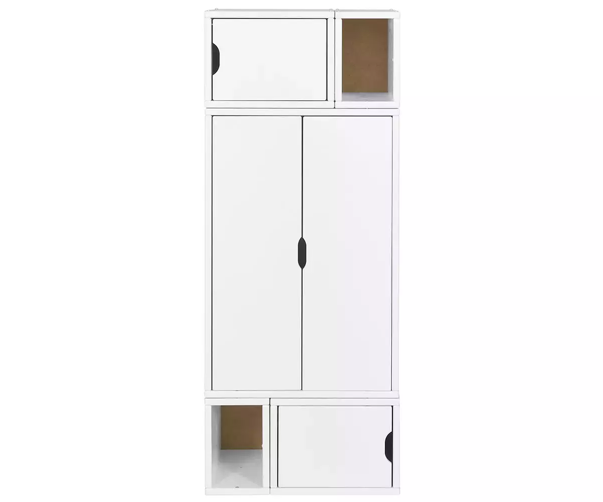 Armoire avec rangements blanc Milos