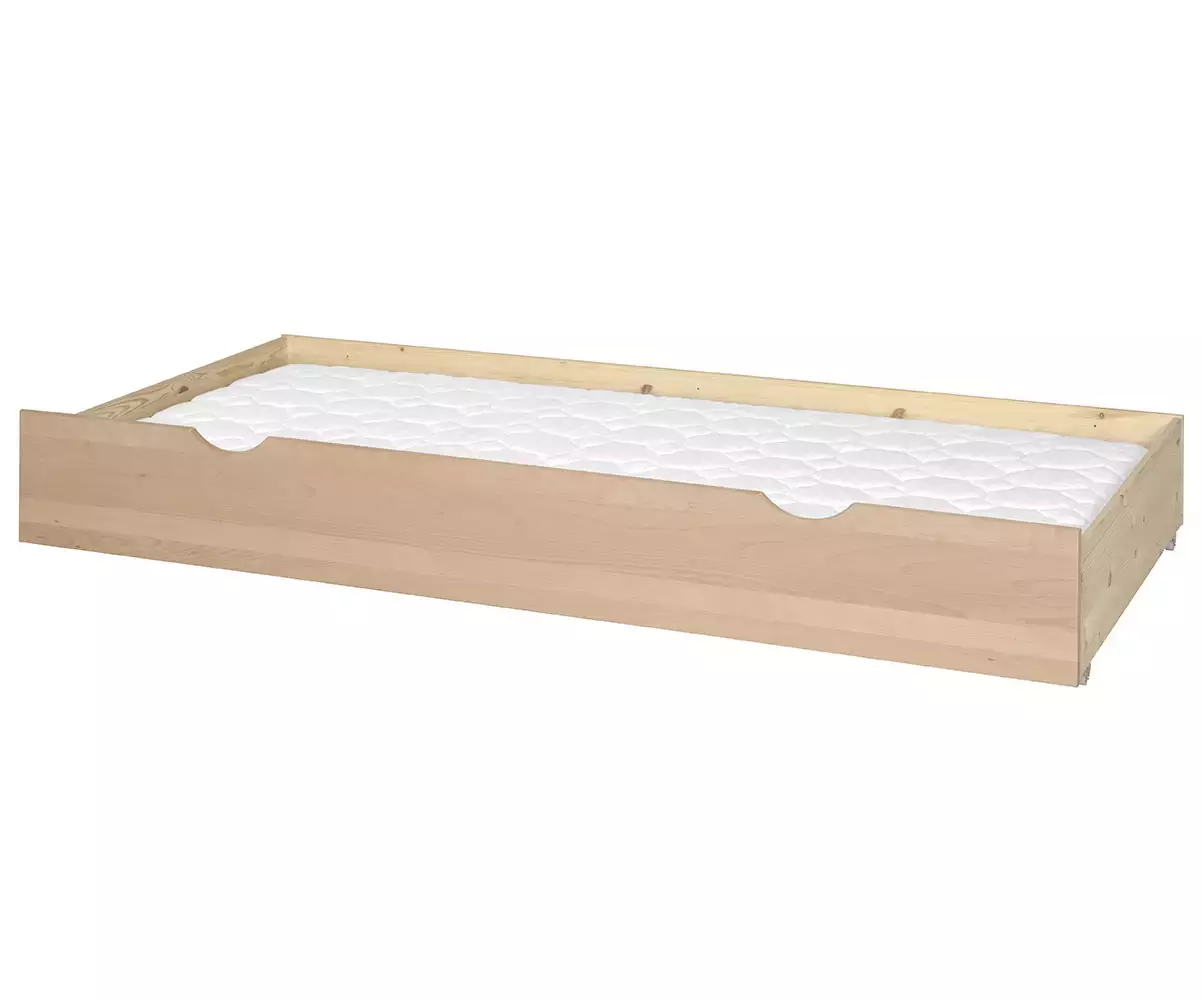 Tiroir de rangement Koalaa hêtre avec matelas en option