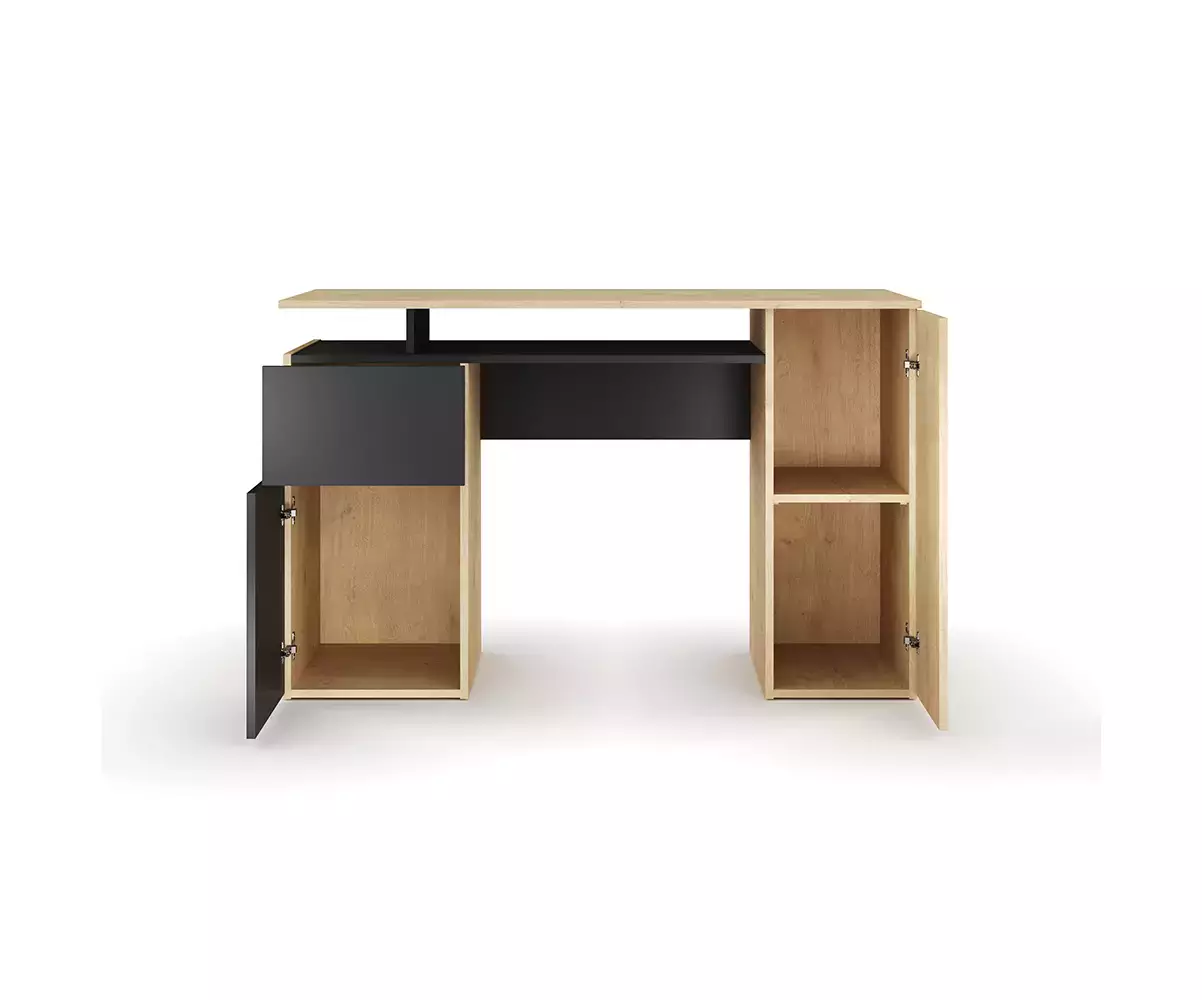 Bureau Caral avec rangements ouverts