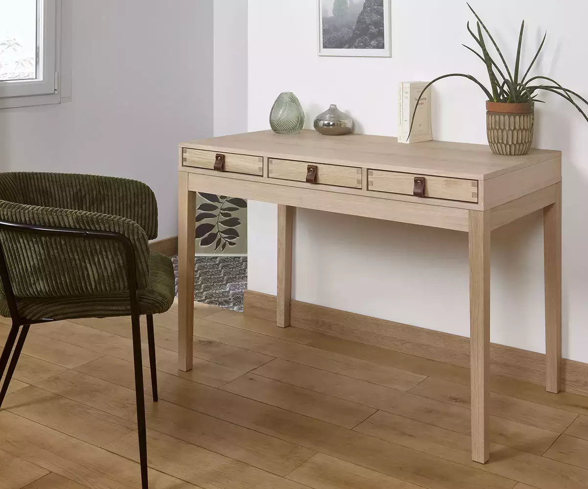 Bureau 3 tiroirs Notos