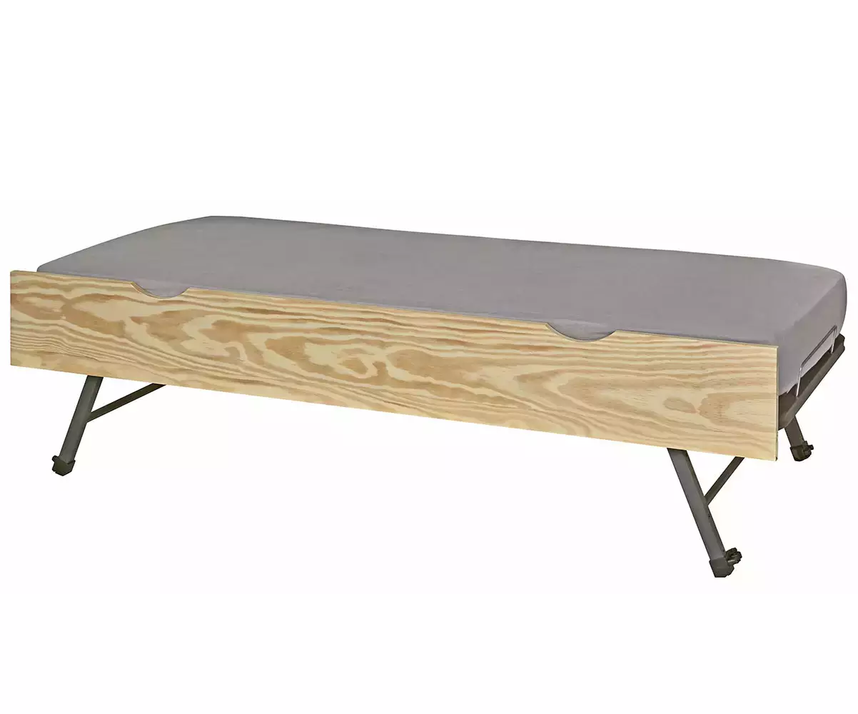 Sommier gigogne brut avec matelas en option