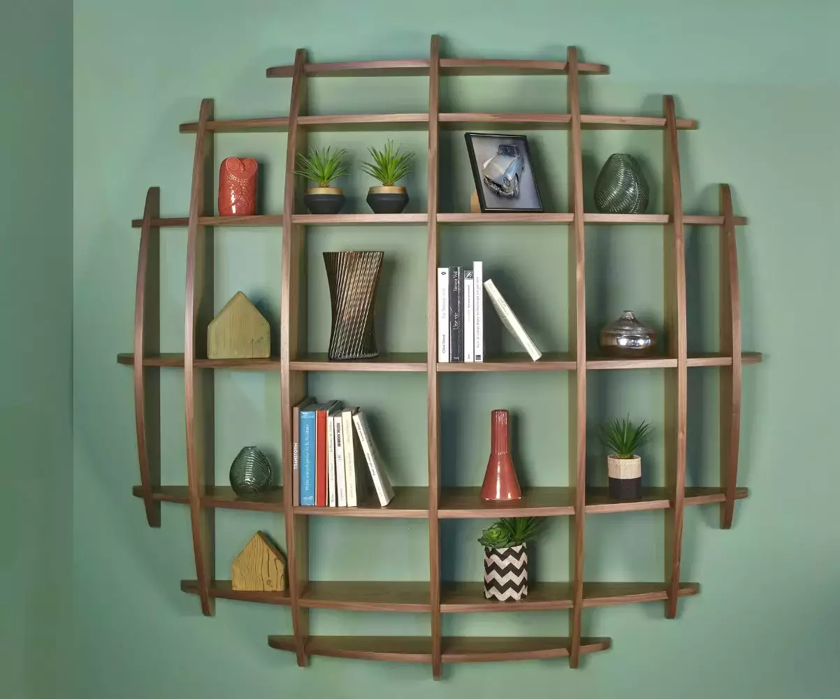 Etagère design Volana en noyer