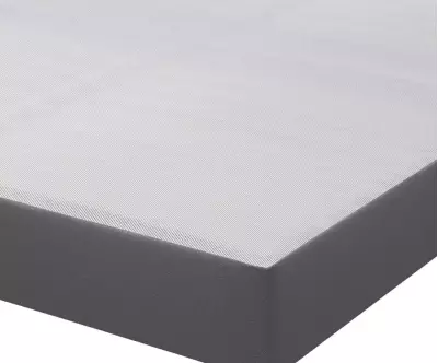Sommier tapissier tissu gris anthracite