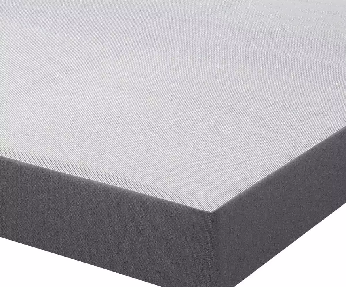 Sommier tapissier tissu gris anthracite
