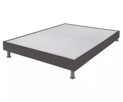 Sommier cuir gris