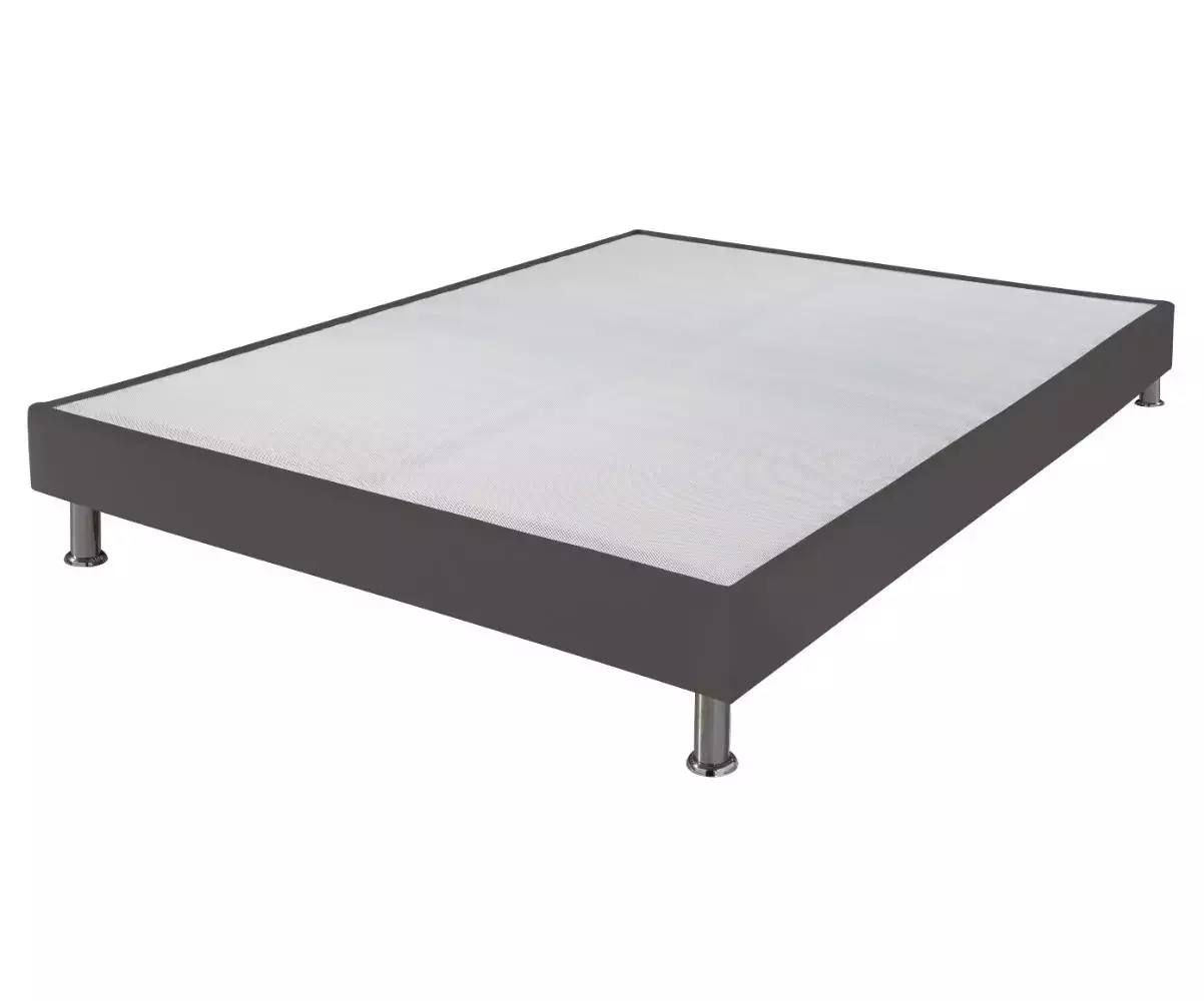 Sommier cuir gris