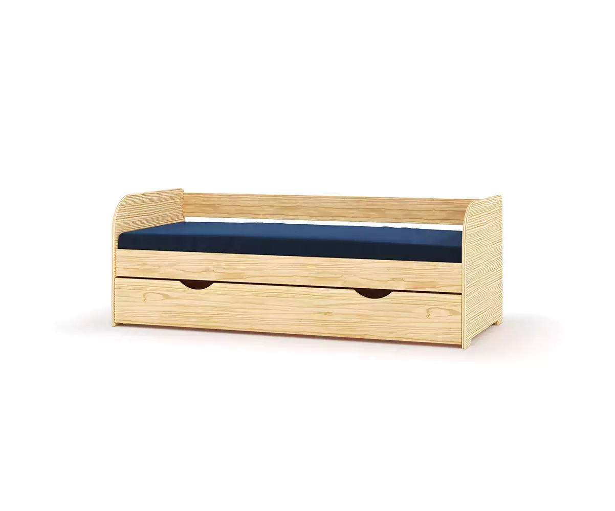 Lit gigogne Flocon brut avec matelas en option