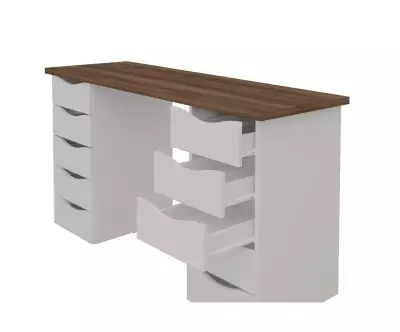 Bureau avec de nombreux tiroirs de rangements