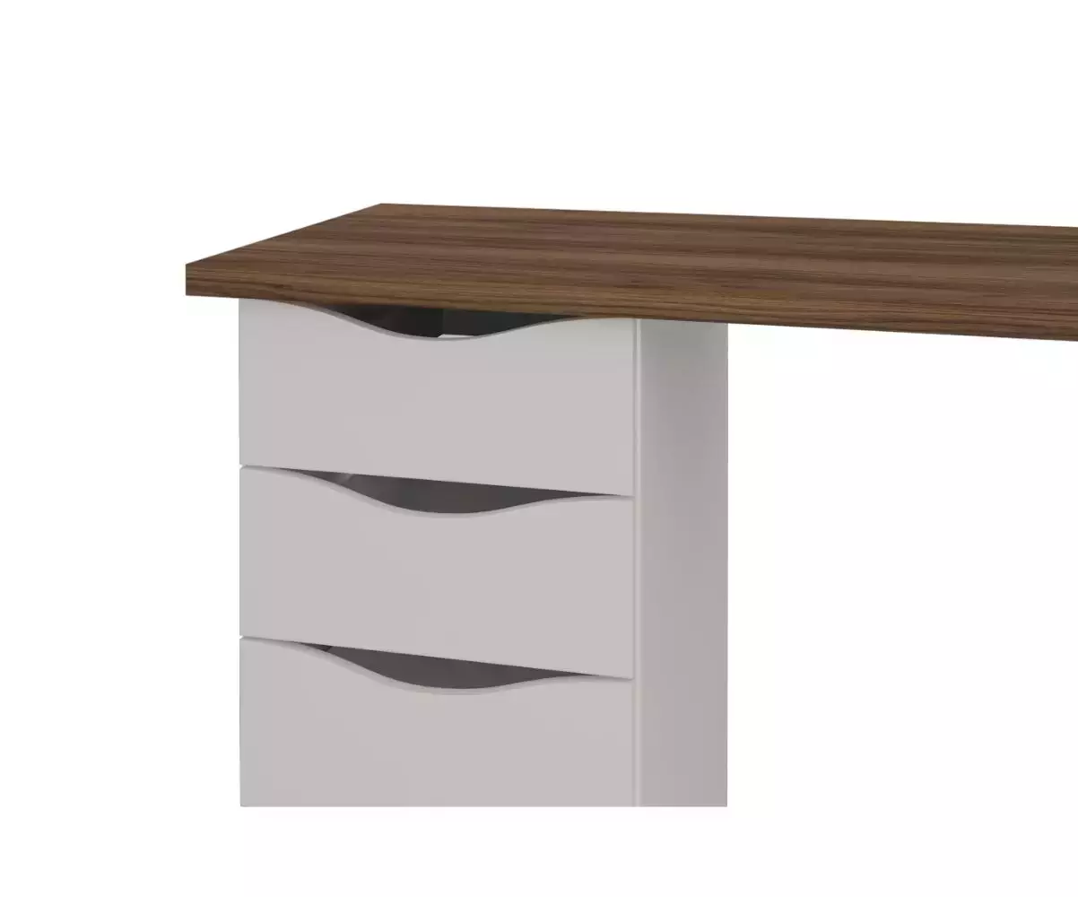Bureau avec plateau en bois