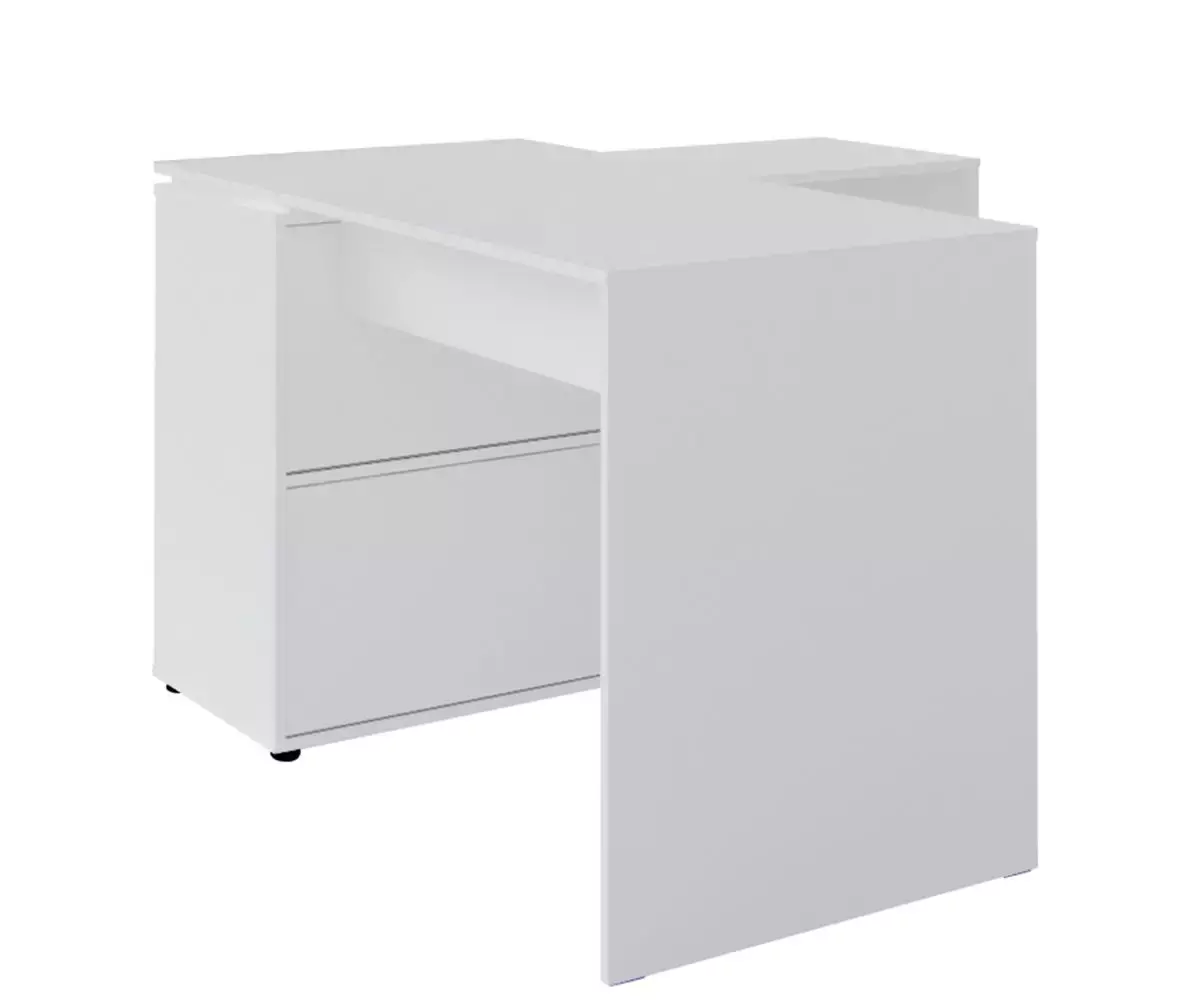 Bureau d'angle blanc