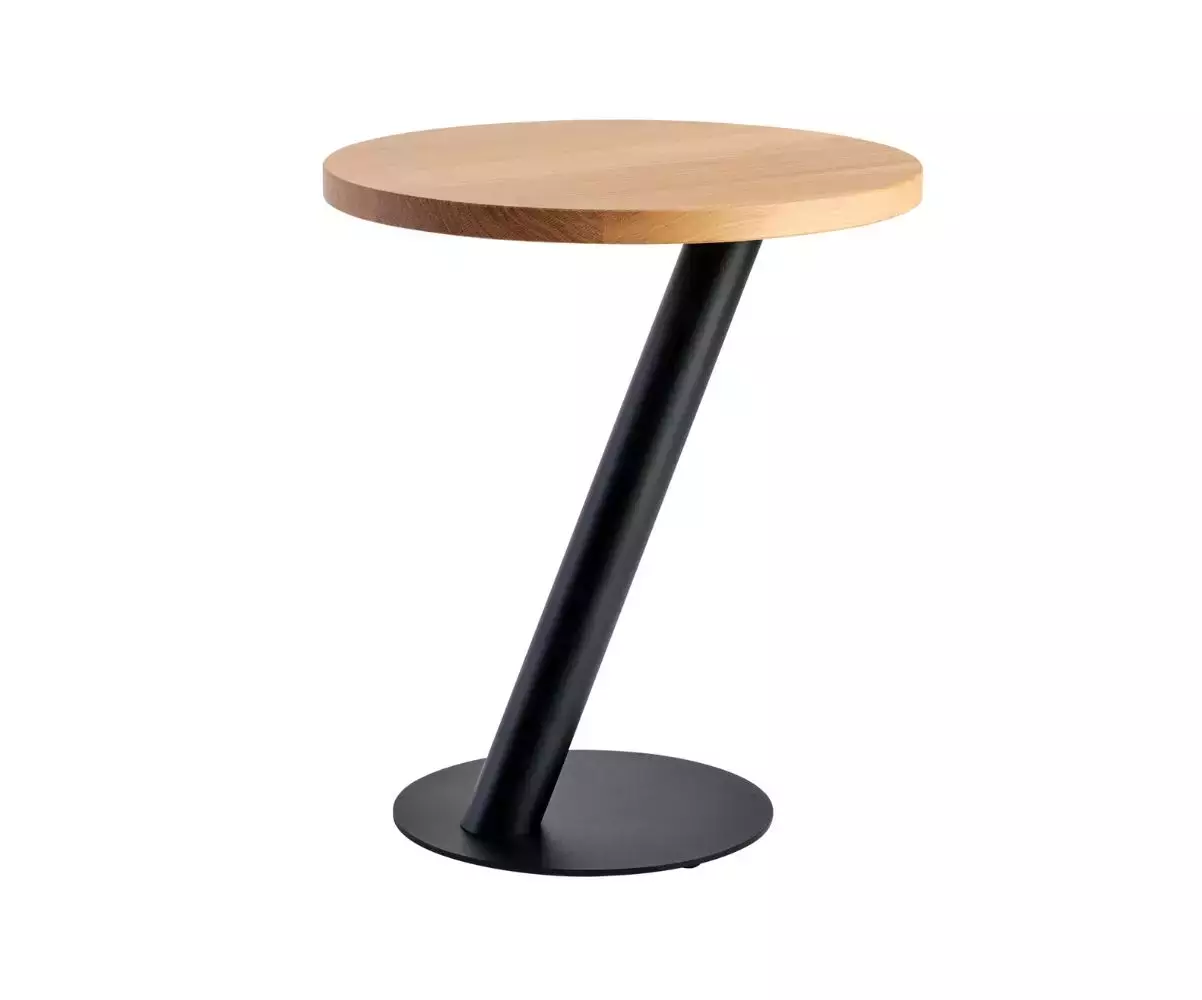 Table de chevet noir et bois Marta