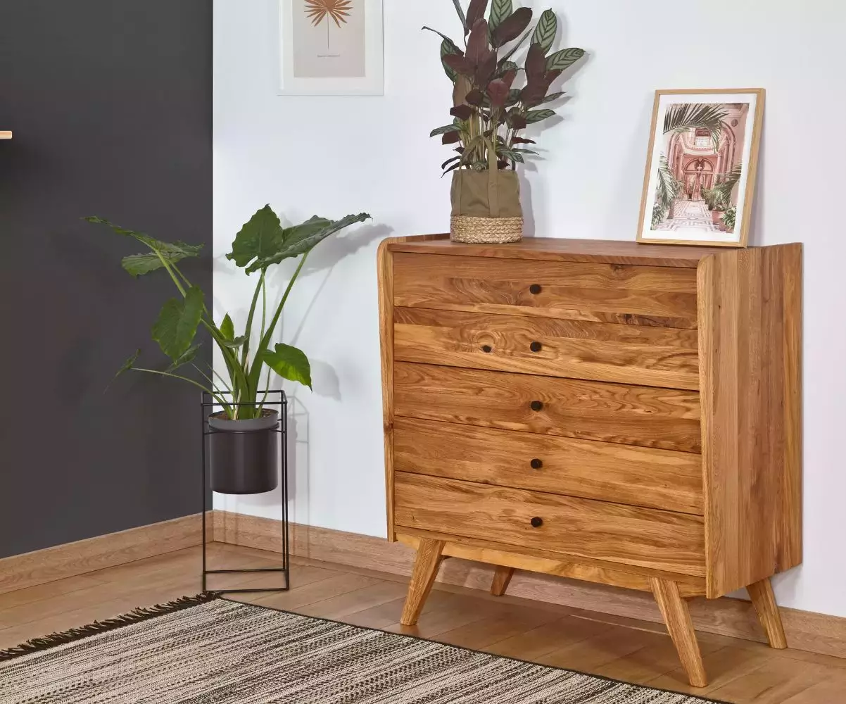 Commode 5 tiroirs Kalice en bois