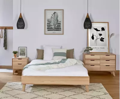 Chambre avec commode 6 tiroirs Caravel