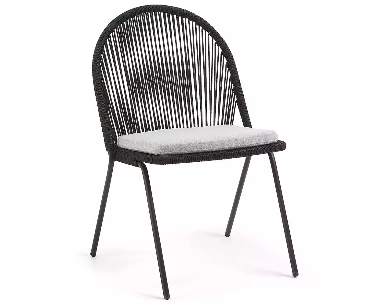Chaise Gaia cordes noires