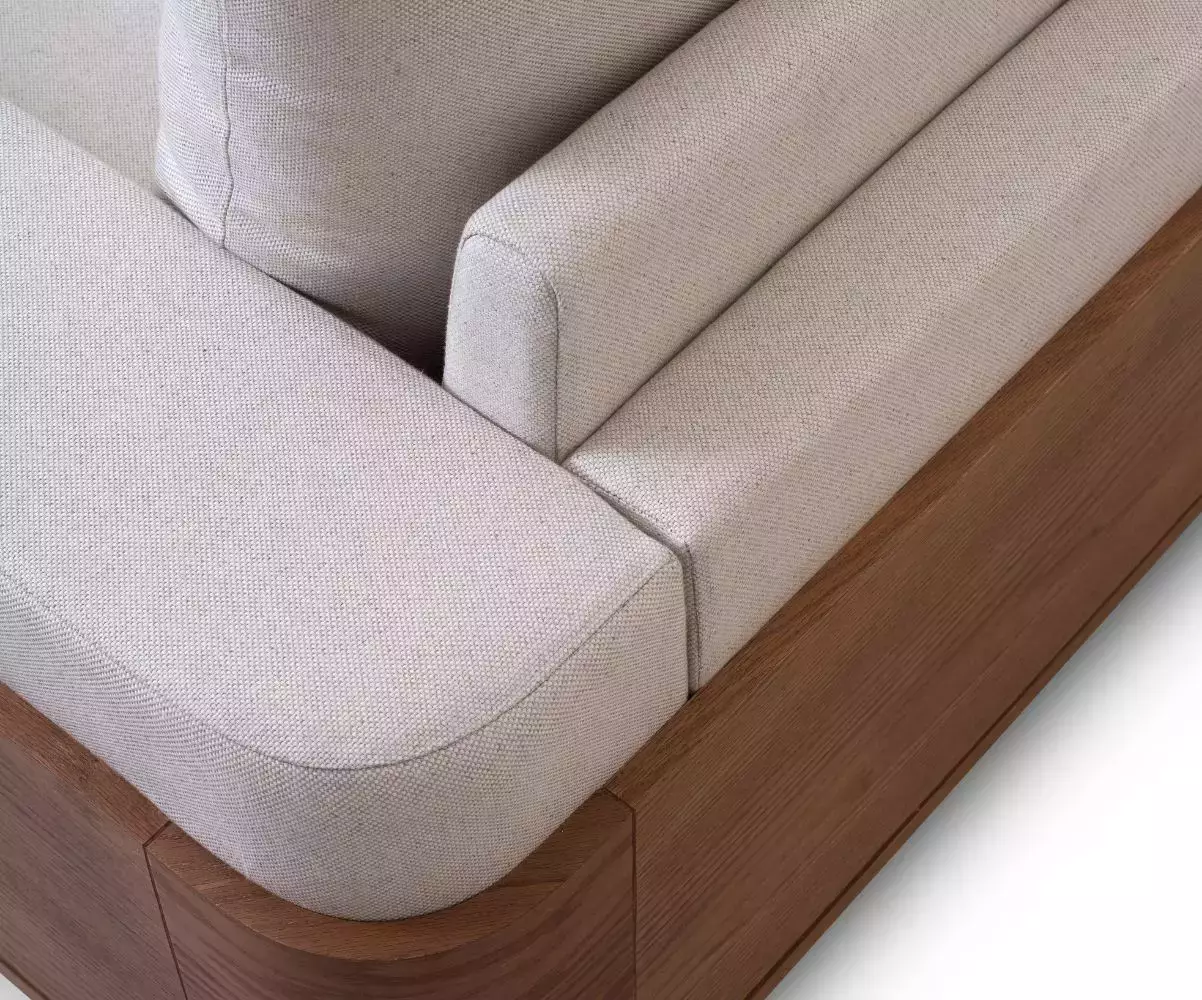 Fauteuil tissus et bois