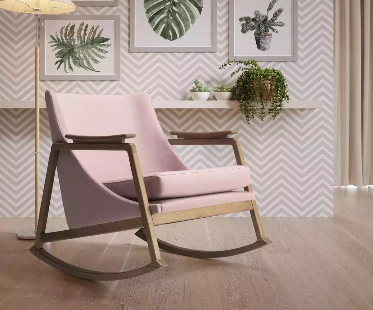 Fauteuil design vieux rose