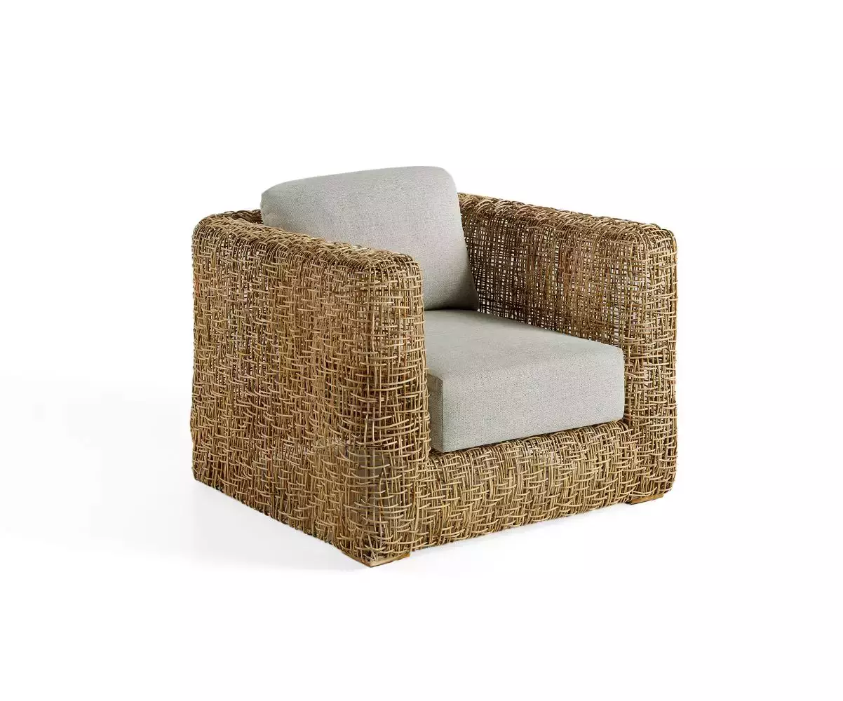 Fauteuil Jungle 1 place en rotin naturel
