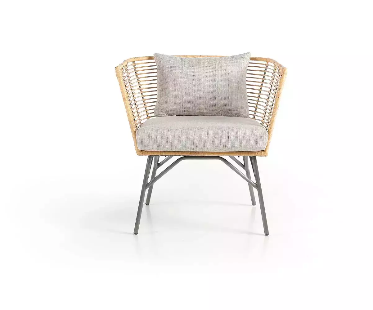 Fauteuil Berta avec un coussin déhoussable inclus pour une assise confortable