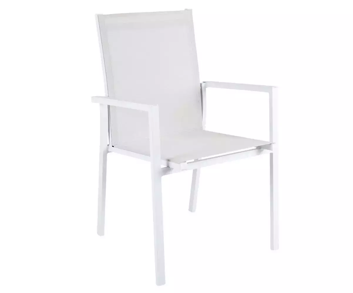 Fauteuil Agde blanc en métal