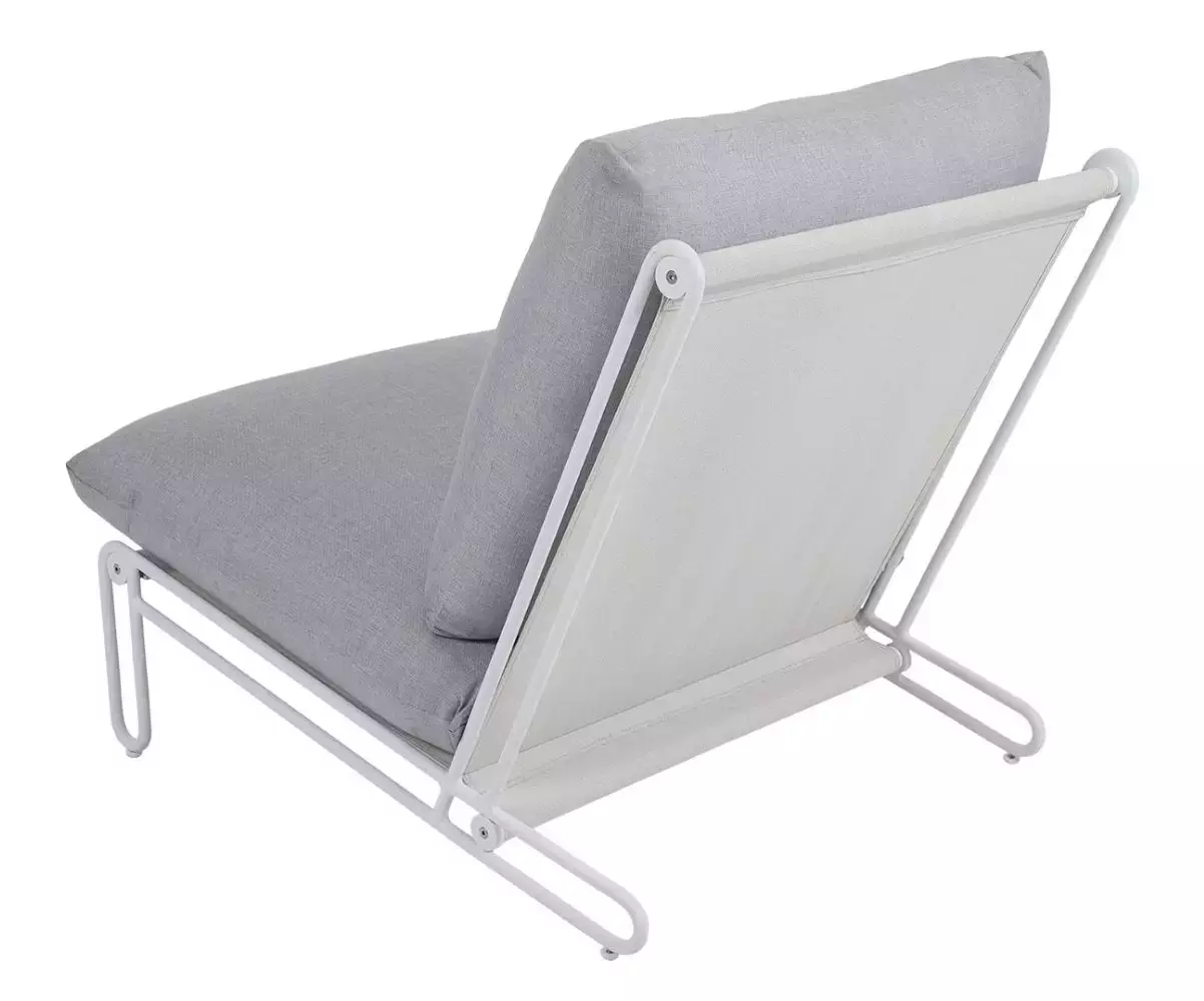 Dos du fauteuil Saint Tropez blanc et gris