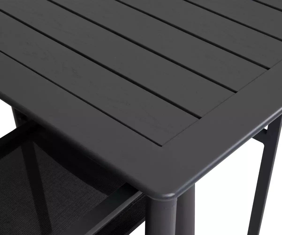 Détail table anthracite