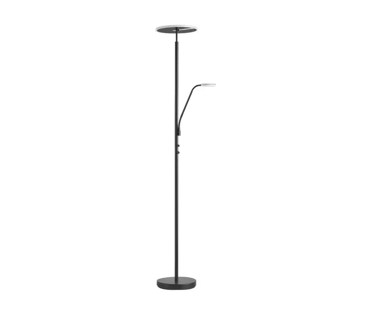 Lampadaire Design Pepea coloris noir se fond avec élégance et discrétion dans votre pièce