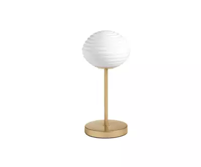 Lampe à Poser Koloa coloris laiton diffuse une lumière douce uniforme dans toute la pièce