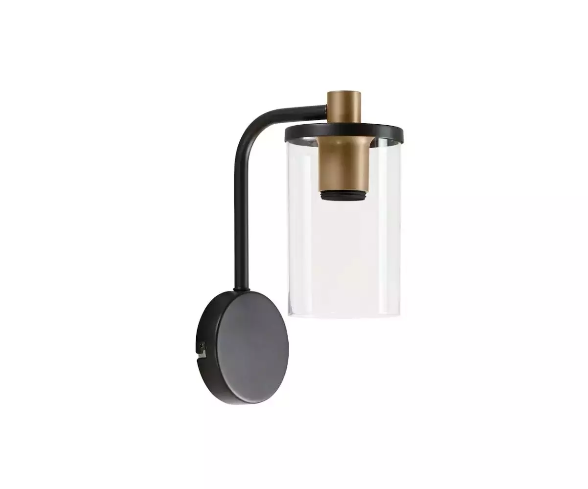 Applique Murale Taula coloris noir et laiton a un look chic et authentique