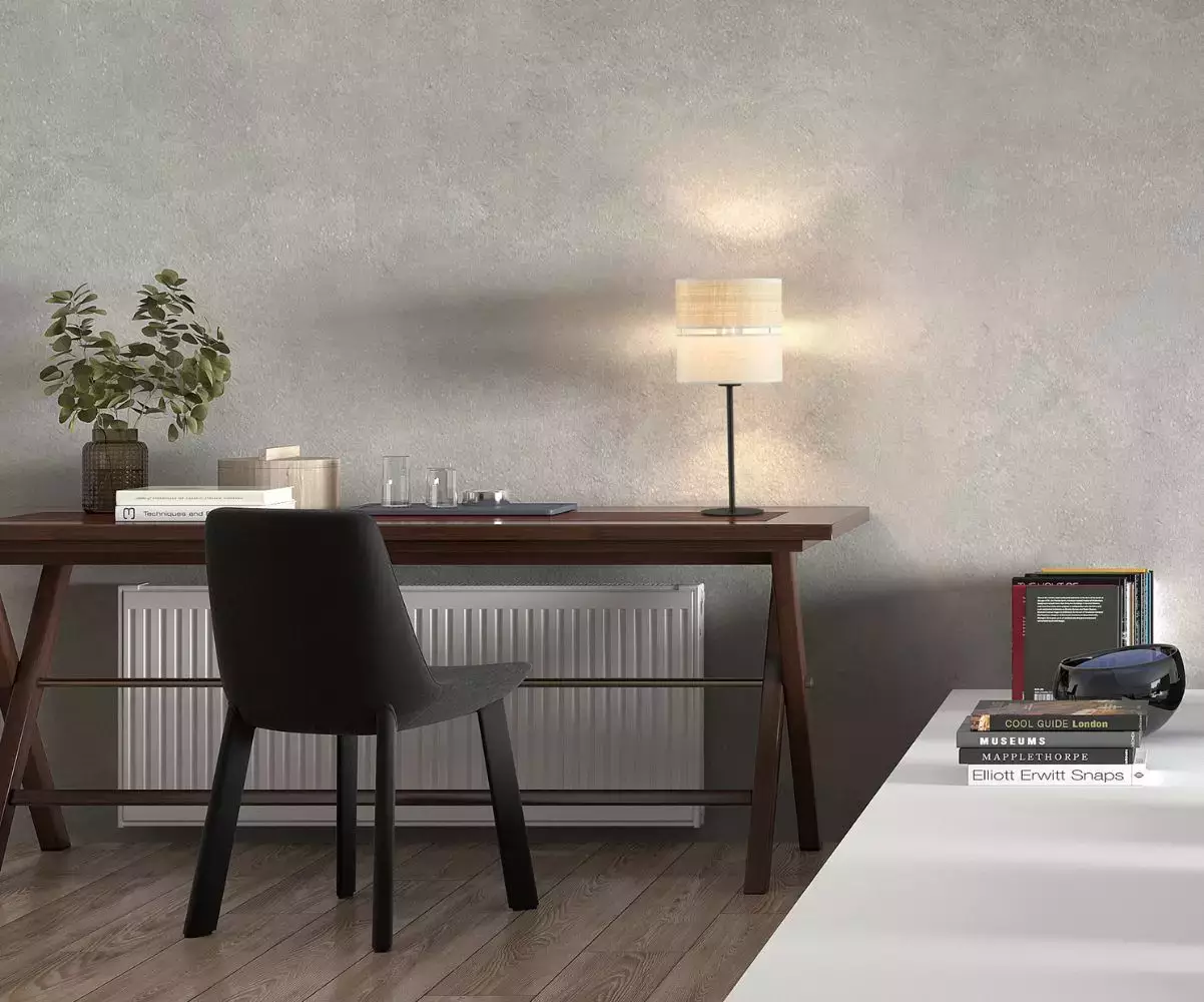 Lampe à poser Sisia coloris noir et lin se marie aisément avec tous les styles