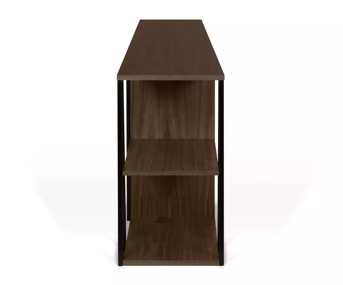 Buffet Albi mixe la couleur du bois naturel avec du métal noir