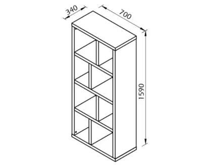 Dimensions de la Bibliothèque Ursino