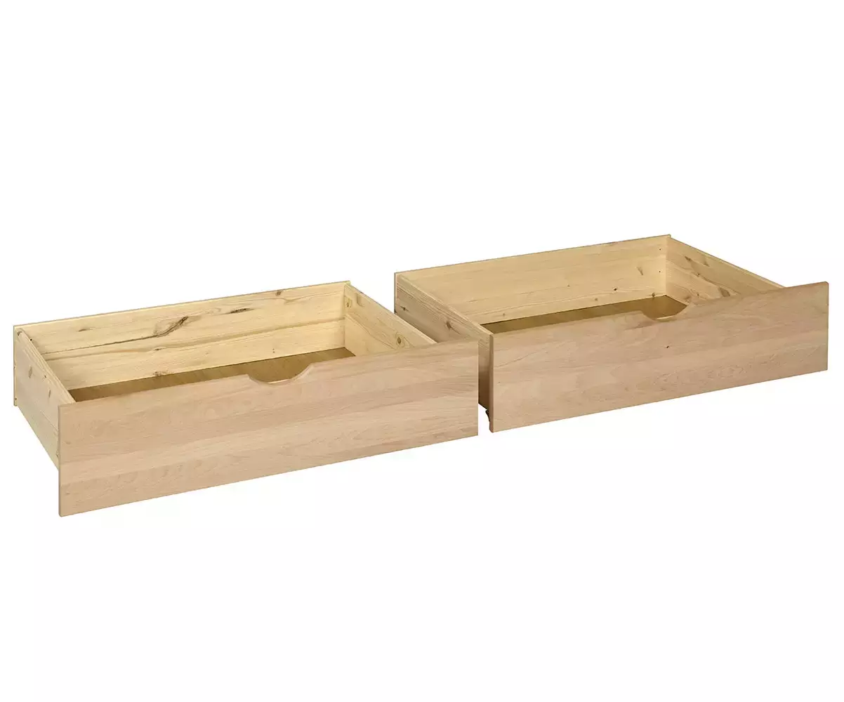 Lot de 2 tiroirs Pasman façade bois de hêtre massif