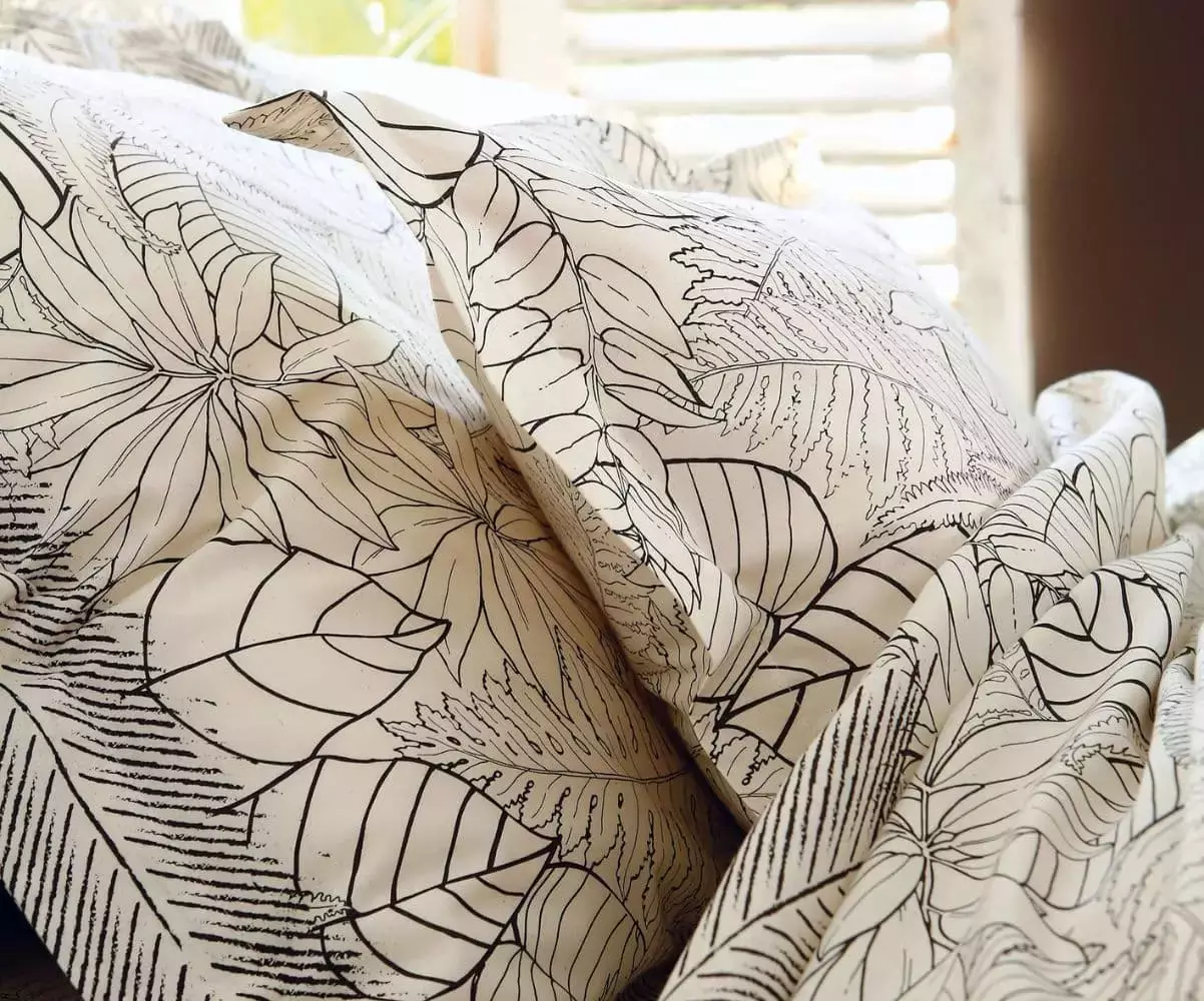 Taie de traversin motif tropical