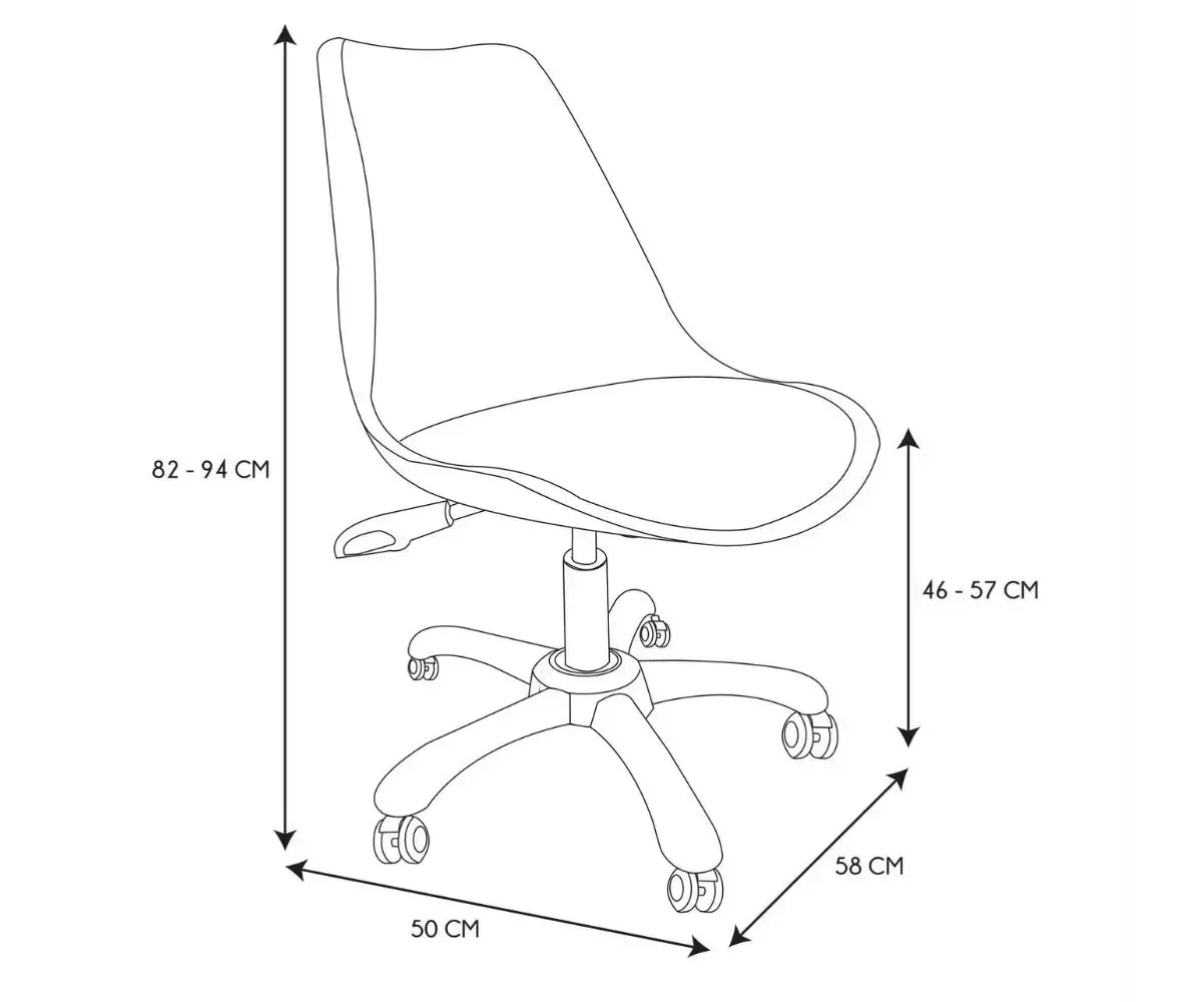 Dimensions chaise de bureau ado