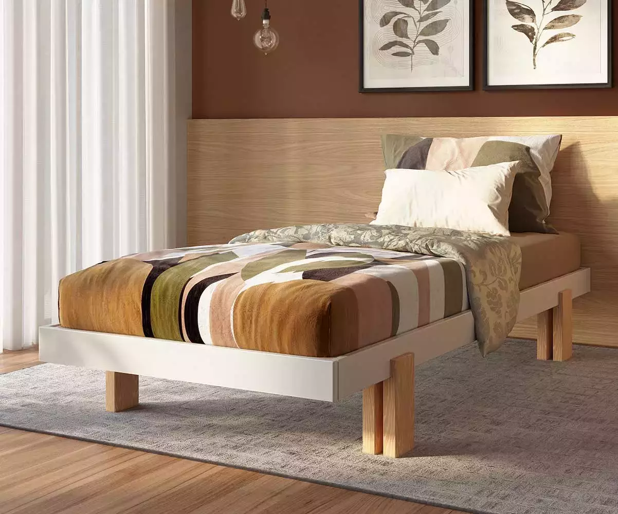 Lit peigne Keli en bois massif
