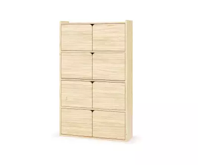 Bibliothèque Fairview bois avec 8 portes