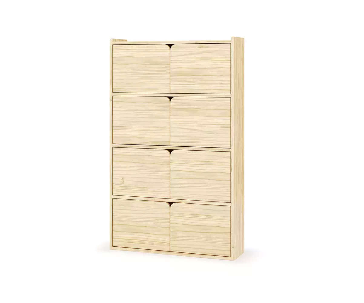 Bibliothèque Fairview bois avec 8 portes