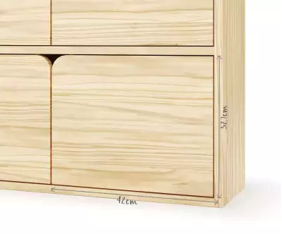 Dimensions portes bois pour bibliothèque Fairview