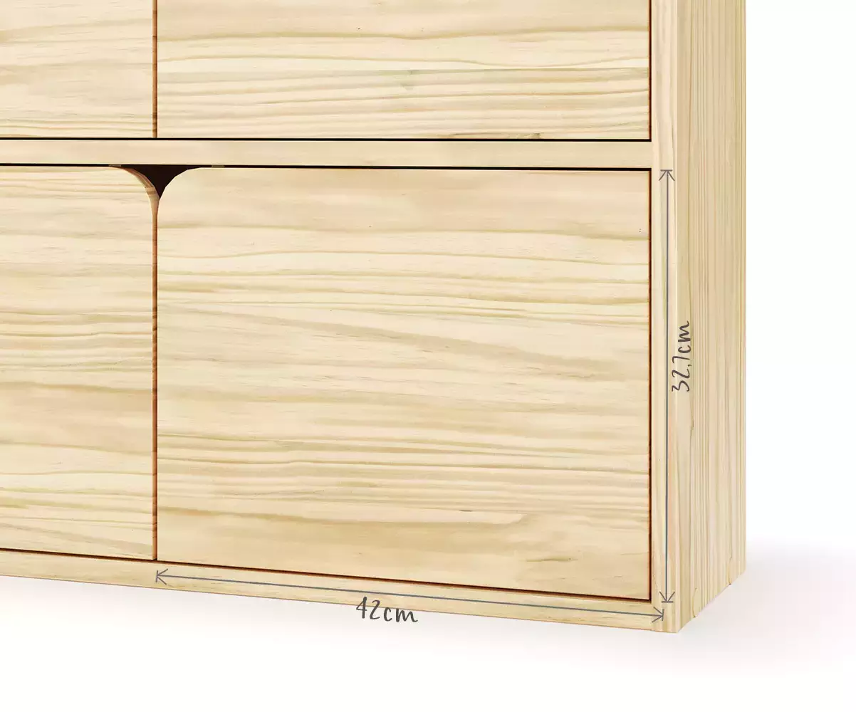 Dimensions portes bois pour bibliothèque Fairview