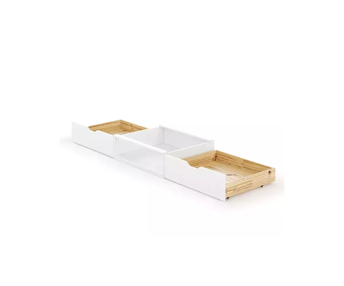 Lots de tiroirs et niche blanc