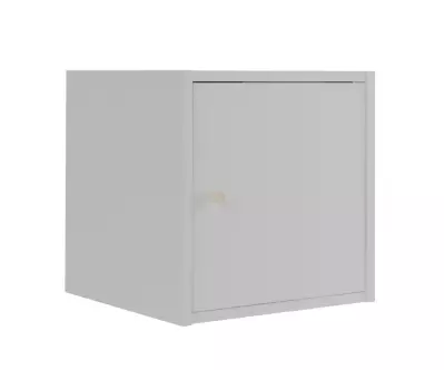 Meuble de rangement 1 case avec porte blanche