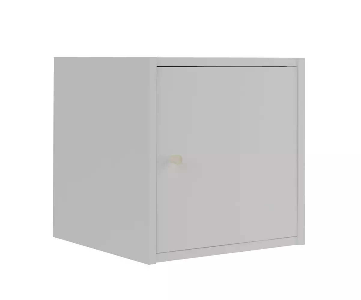Meuble de rangement 1 case avec porte blanche