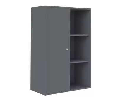 Meuble de rangement avec porte grise