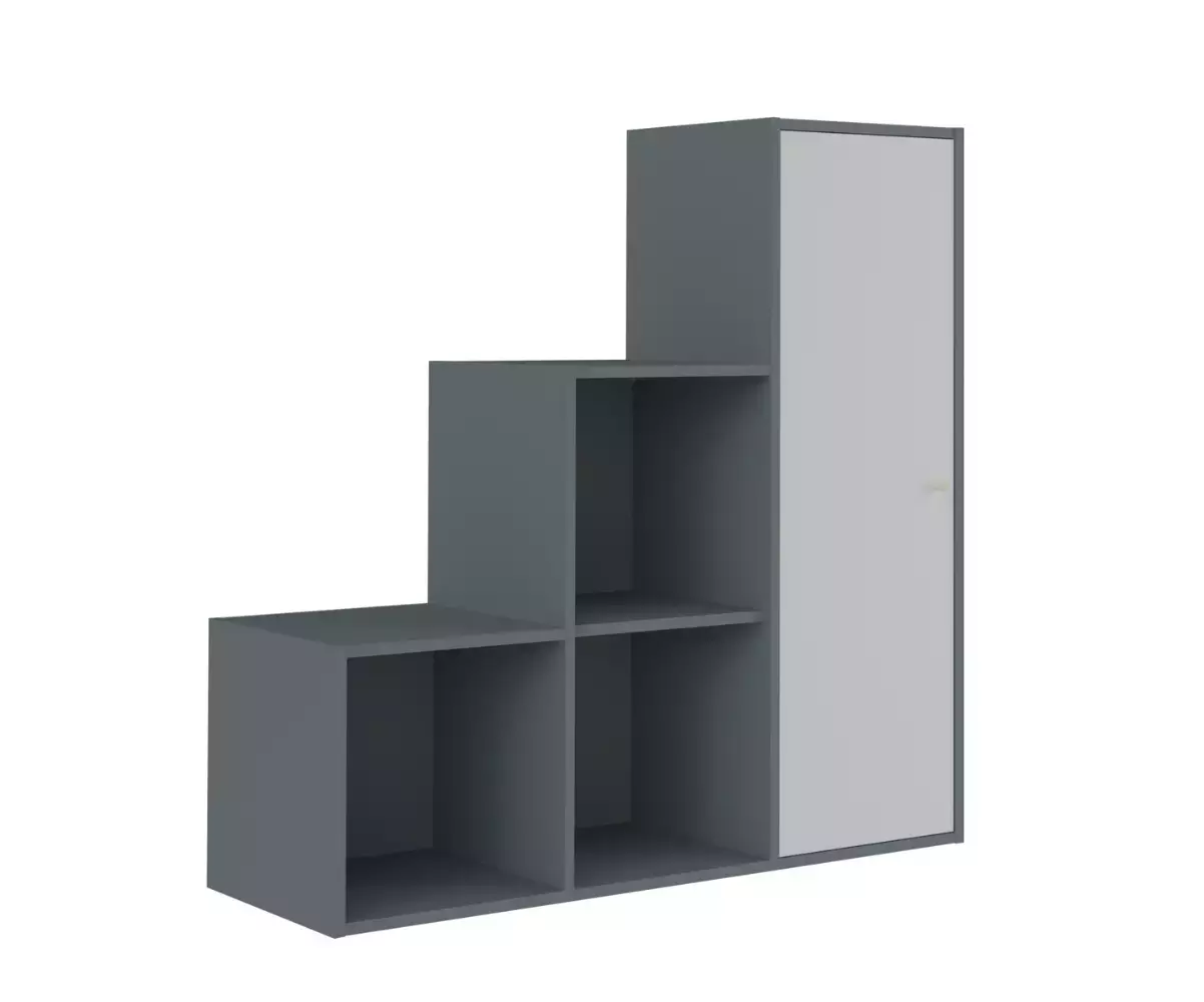 Porte 3 cases blanche meuble escalier Manta
