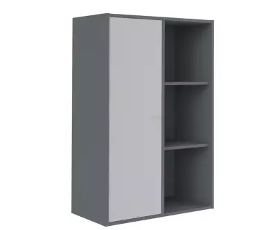 Porte blanche 3 cases en bois