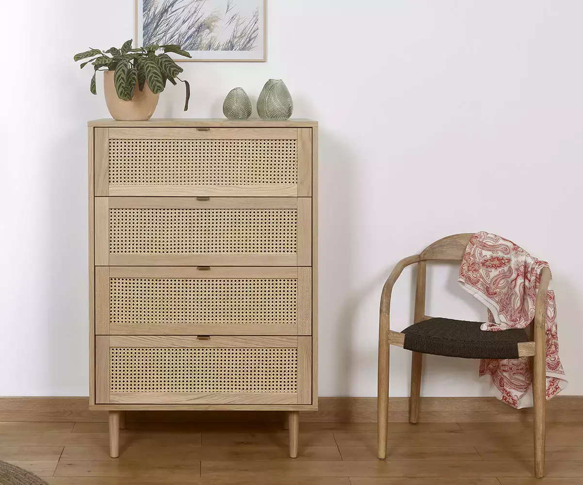 Commode Bénarès avec cannage