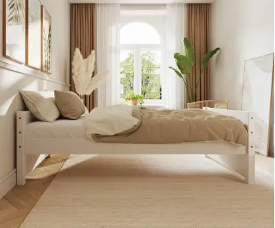 Lit Alto blanc en bois massif