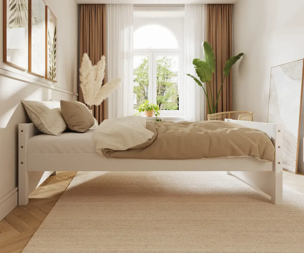 Lit Alto blanc en bois massif