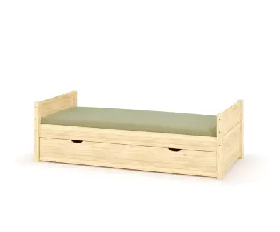 Lit gigogne Alto bois naturel (matelas en option)